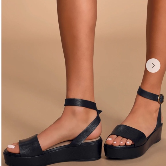 SEYCHELLES Monogram Flatform Brown Pebbled Leather Sandals Size 8.5 - Picture 12 of 12